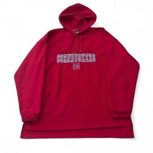Vintage pro edge nerbaska corn huskers Men's Red Hoodie